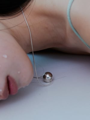 Image of LOWOOL - Big Ball Silver Necklace