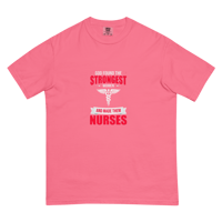 Image 23 of heavyweight t-shirt (God made the strongest women nurses)