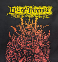 Image 2 of DICETHROWER x KILL TEAM CASCADIA HOODIE -  BLACK WITH YELLOW TO RED FADE PRINT