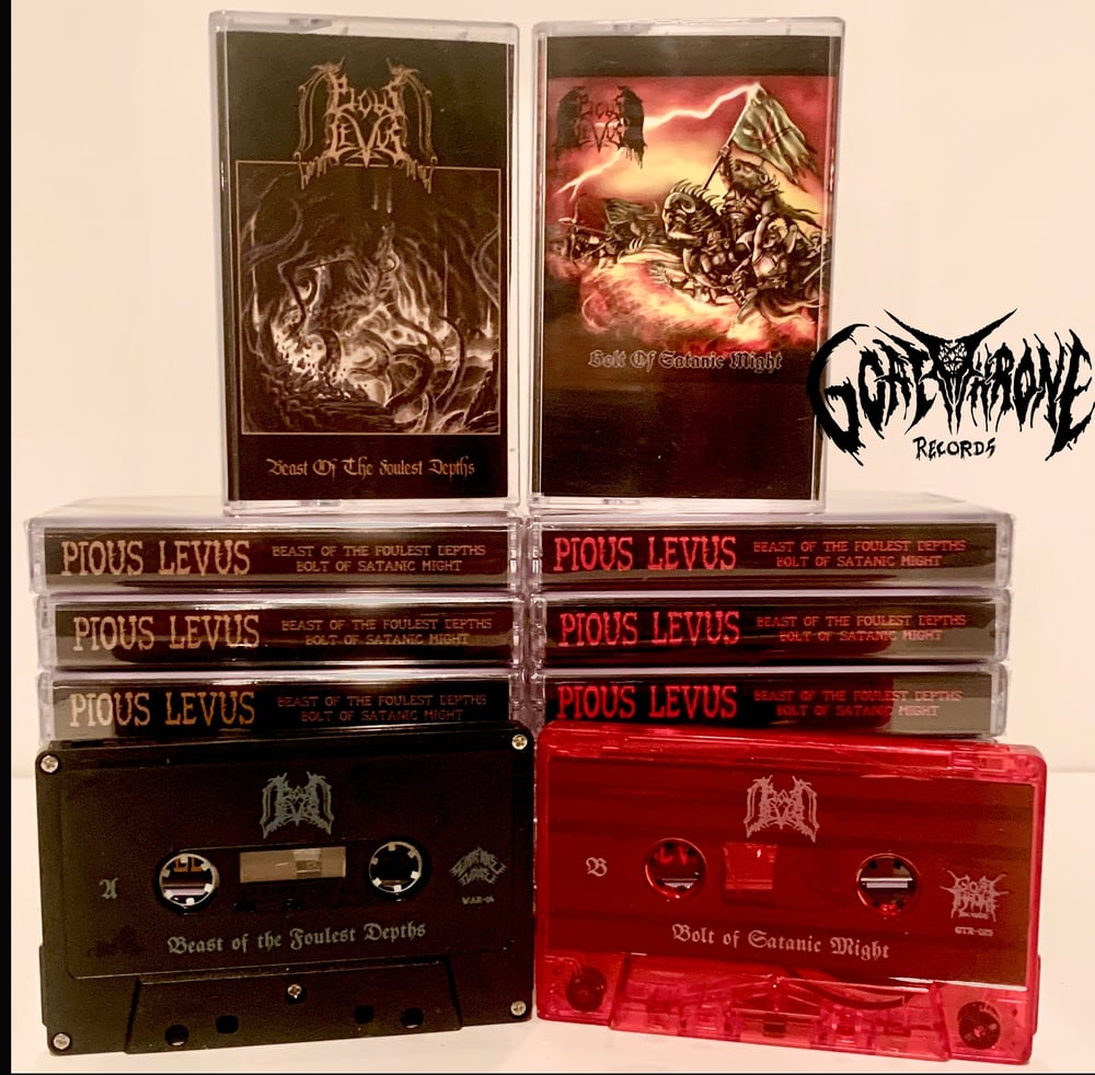 Pious Levus - “Beast Of The Foulest Depths/Bolt Of Satanic Might” Cassette Compilation