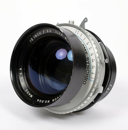 Image of Ilex Wide Field Process Paragon 305mm F9 lens in Ilex #4 shutter (Covers 11X14)