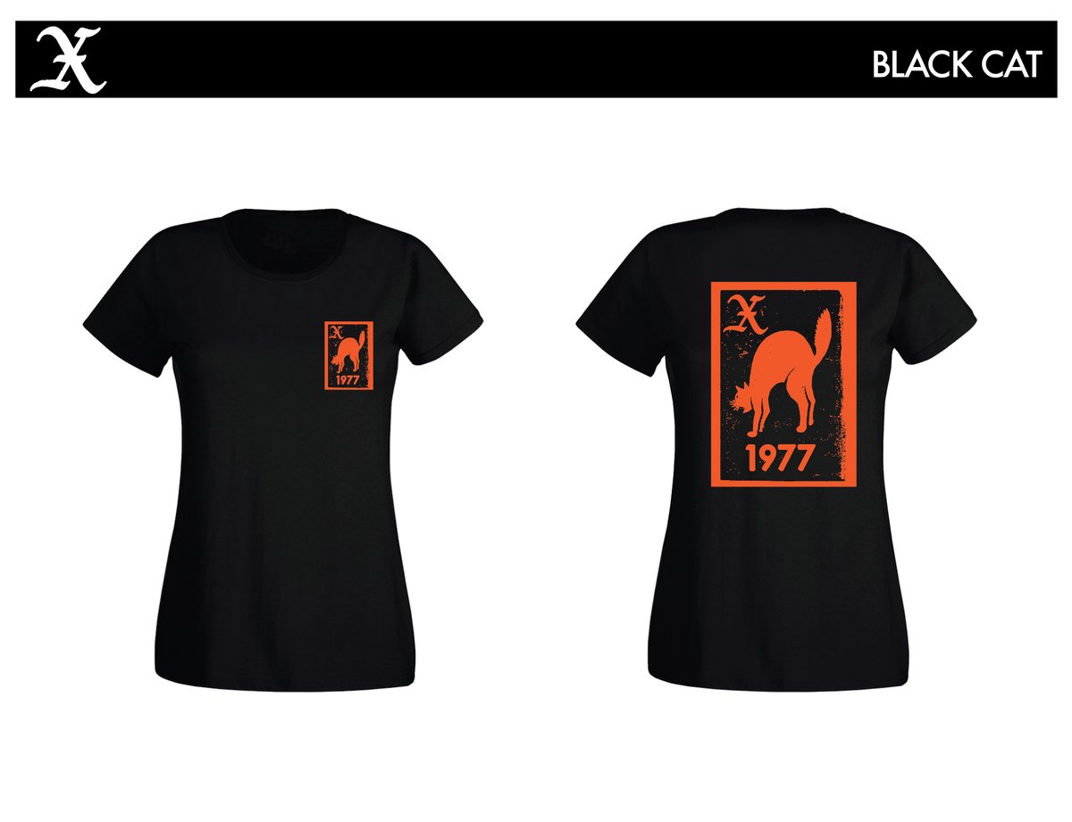 X Orange Black Cat-Womens