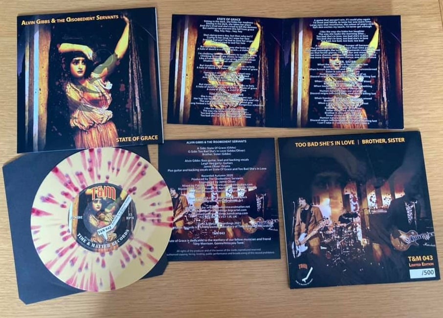 T&M 043 - 7" - Alvin Gibbs & The Disobedient Servants - State Of Grace EP