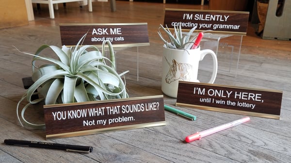 Image of Funny Nameplates from He Said, She Said