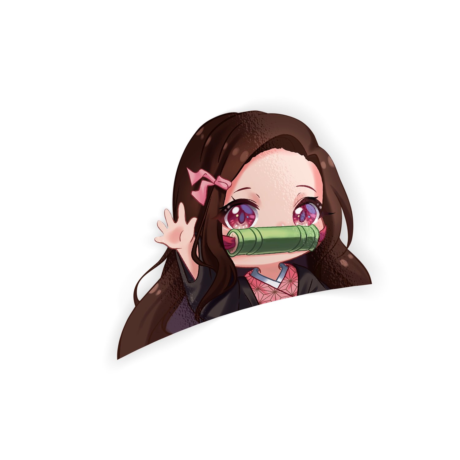 chibi Nezuko Peeker - [MATTE/GLOSS/HOLO] | KYU LEGEND