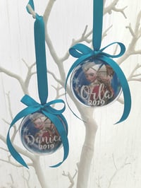 Image 2 of 6cm or 8cm Frozen Ornament, Frozen Gift, Personalised Frozen Christmas Bauble