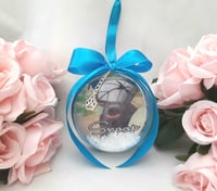 Image 1 of 8cm Beautiful Personalised Pet Loss Bauble,Pups 1st Christmas Ornament,Pet Memory Christmas Gift