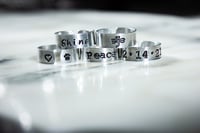 Image 2 of Custom Stamped Ring | Art Font