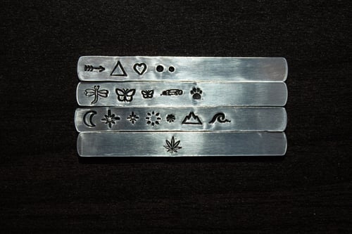 Image of Personalized Metal Stamped Ring - Symbols