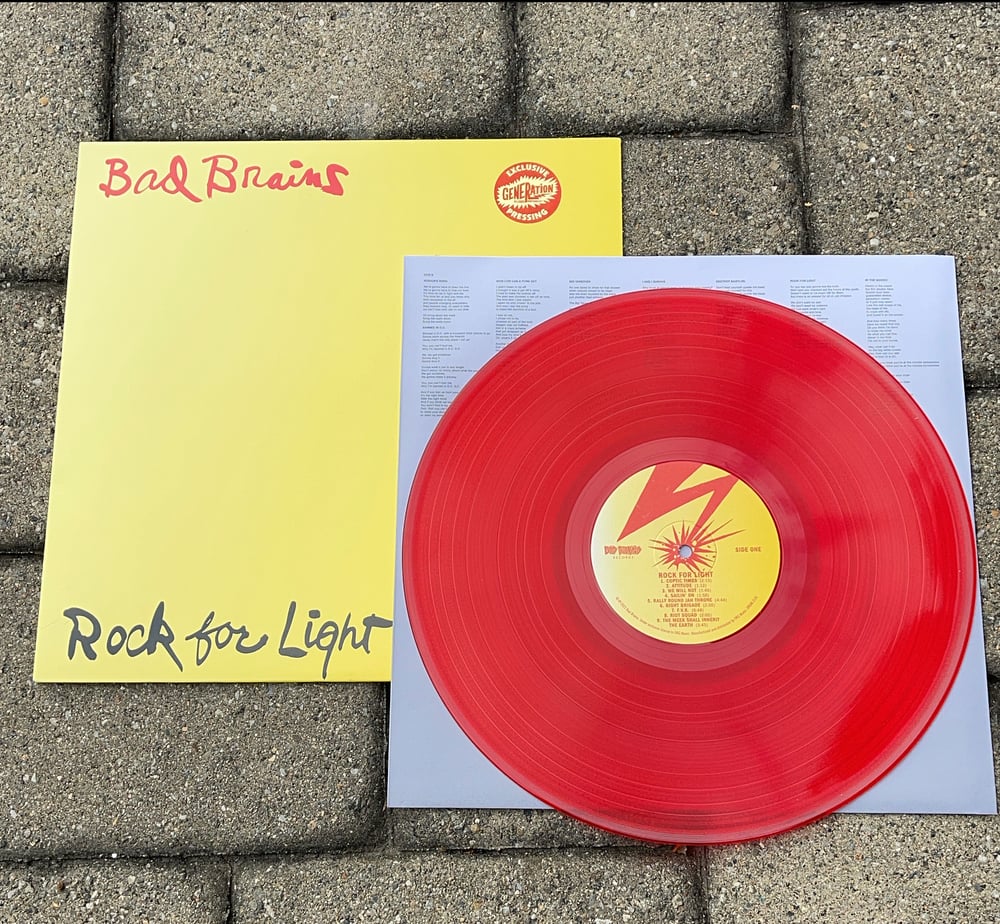 Image of Bad Brains-Rock For Light LP Red Vinyl Generation Records Exclusive 