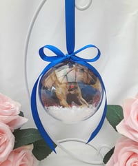 Image 5 of 8cm Beautiful Personalised Pet Loss Bauble,Pups 1st Christmas Ornament,Pet Memory Christmas Gift