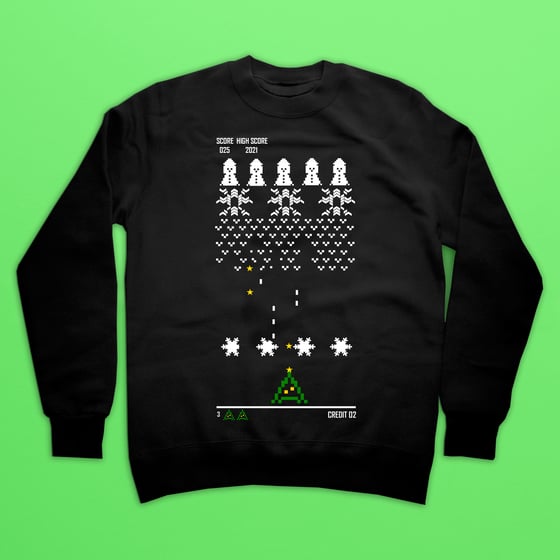 Image of Xmas Invaders Christmas Sweatshirt