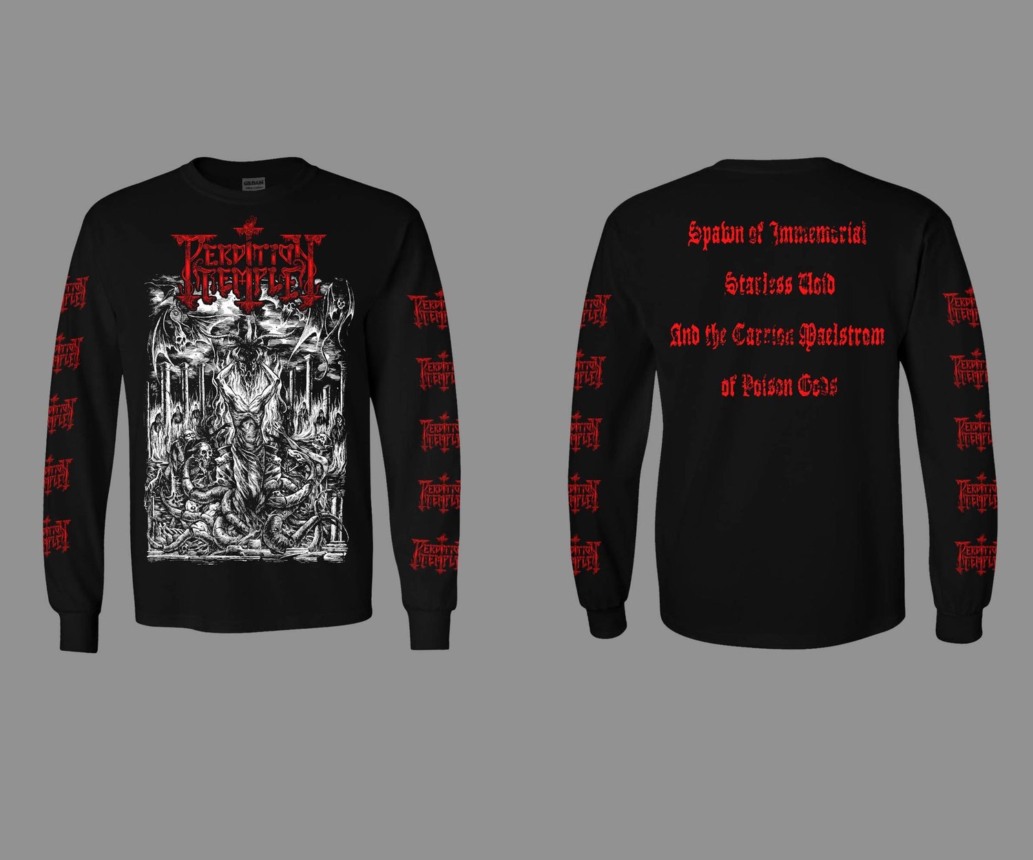 Image of PERDITION TEMPLE (us) "Spawn of Immemmorial" limited Longsleeve