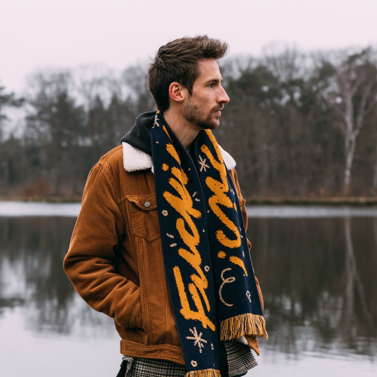 Image of Straatletters - Fucking Fris Scarf Navy