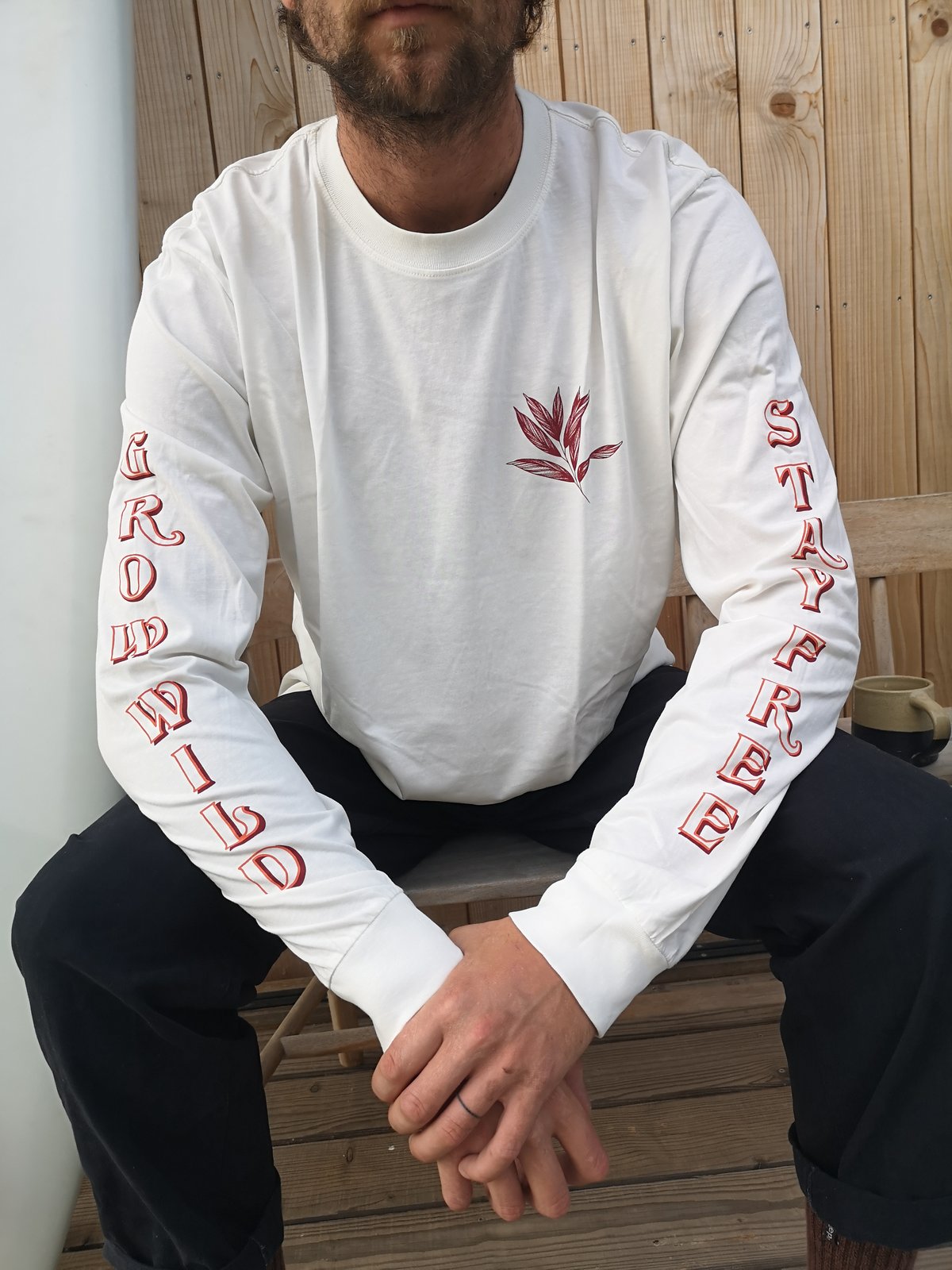Image of Coffee long sleeve, organic cotton 