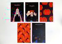 Image 1 of Set of 5 postcards - Halloween