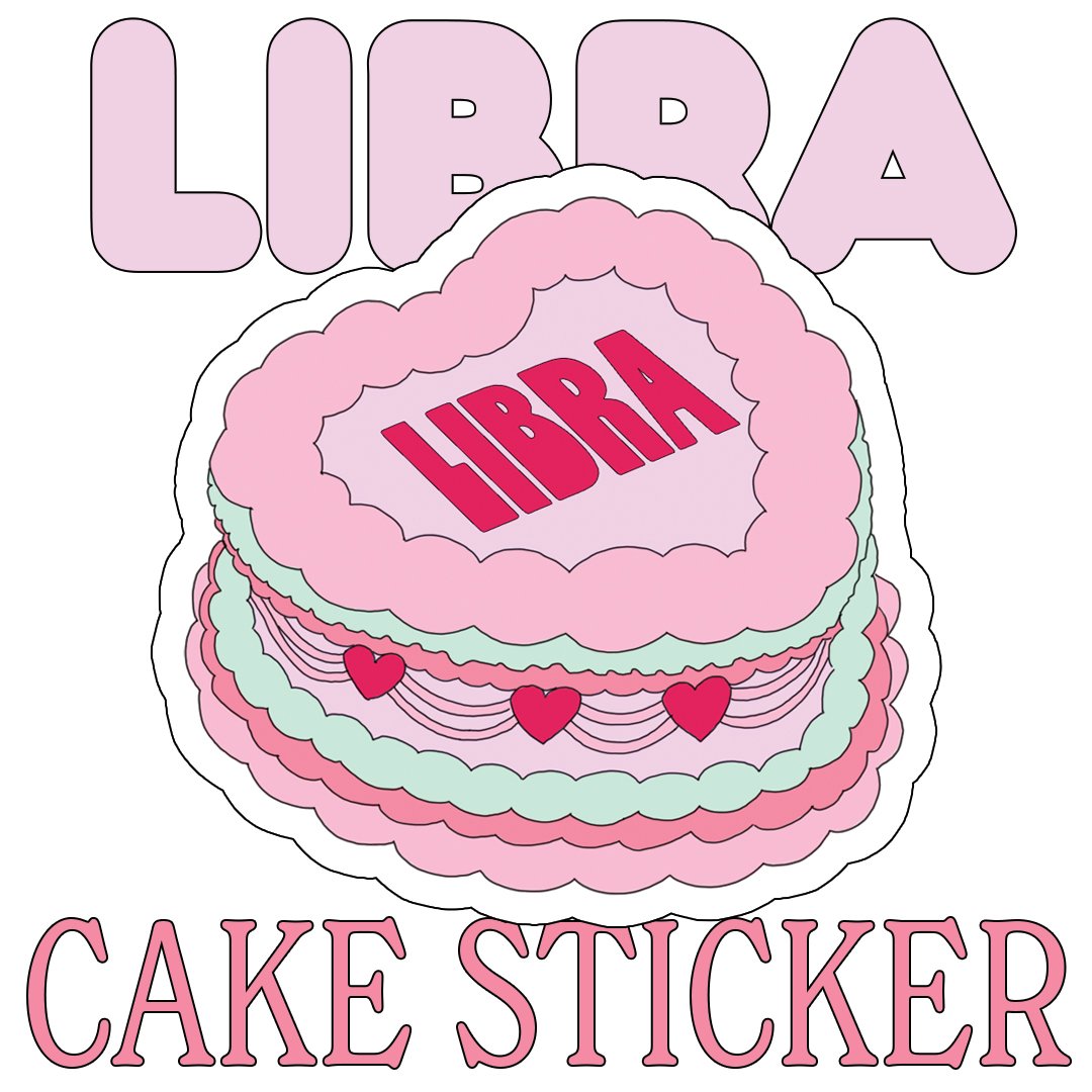 'Libra Cake' Sticker