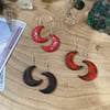 Crescent Moon Clay Earrings