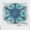 Mandala Tapestry Wall Hanging Bohemian Boho Floral Blue Tapestries Dorm Room Bedroom Decor Art