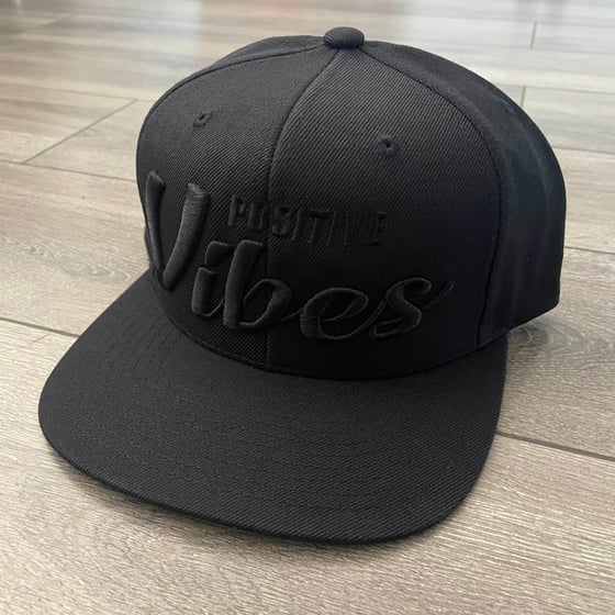 Image of Positive Vibes Blackout Snapback Hats