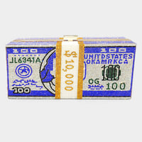 Image 1 of 10 K Rhinestone Money Clutch, Money Clutch for Women