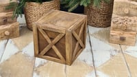 Image 2 of Wooden box brown rustic  30x30 cm