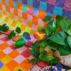 Checkered Rainbow Rug