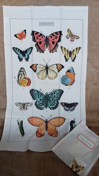 Image 5 of Butterflies Print Cotton Tea Towel - Cavallini Collection