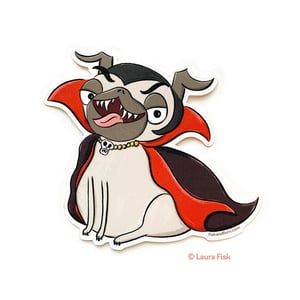 Image of Spooky Halloween Pug Stickers