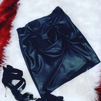 Black leather skirt
