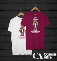 Image 1 of Hearts, Heart of Midlothian Pride Of Edinburgh Football Casual Holding Beer T-shirts.