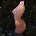 Carved Rose Quartz Goddess Figure