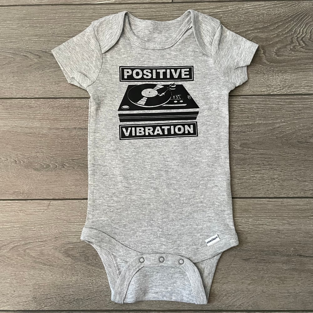 Image of Positive Vibration Record Player Baby Onesies