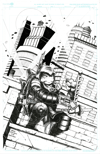 LAST RONIN EASTMAN HOMAGE (UNPUBLISHED COVER) SIGNED BY KEVIN EASTMAN. BONUS LAIRD HOMAGE PRINT
