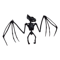 Black Bat Skeleton Wall Decor