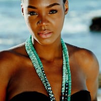 Image 5 of Tahitian Pearl & Turquoise Helix Necklace