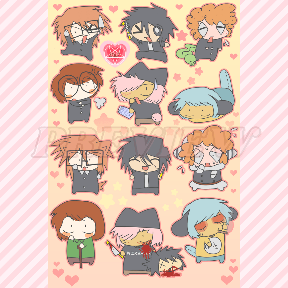 Image of Main Cast Sticker Sheet  (SOLD OUT)