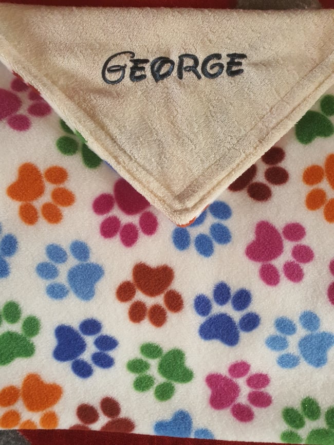 Personalised pet blanket 