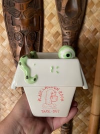 Image 4 of CREATURE FROM THE CRAB RANGOON "Wasabi" Open Edition 11oz 2-Piece Tiki Mug + Extras