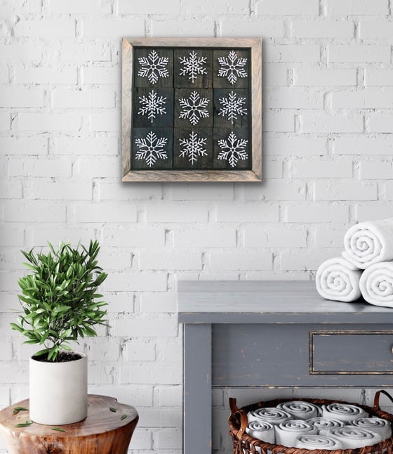 Image of Nine snowflakes collage