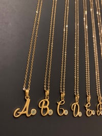 Gold Initial Nazar Necklace