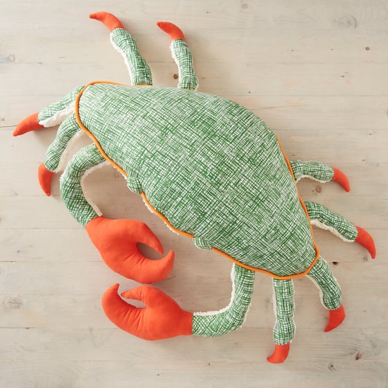 Image of Handmade Toy Crab With His Soft Shell  (Green)