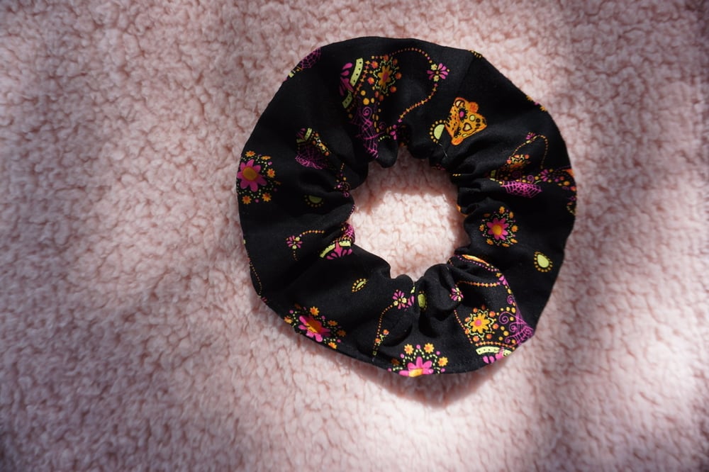 Image of Snoopy Sugar Skull Scrunchie/ Mask/ Headband