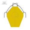 Mustard Canvas Crossback Apron, Kite-Shape, Adjustable Size, Unisex. No22