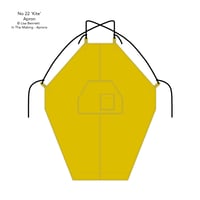 Image 2 of Mustard Canvas Crossback Apron, Kite-Shape, Adjustable Size, Unisex. No22