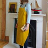 Mustard Canvas Crossback Apron, Kite-Shape, Adjustable Size, Unisex. No22