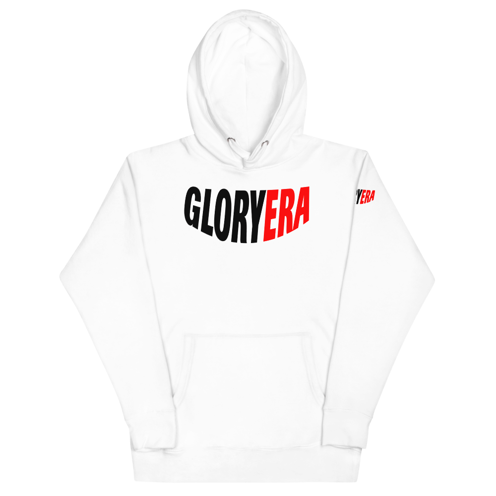 Image of GLORYERA® CREW HOODIE (WHITE/BLACK/RED)