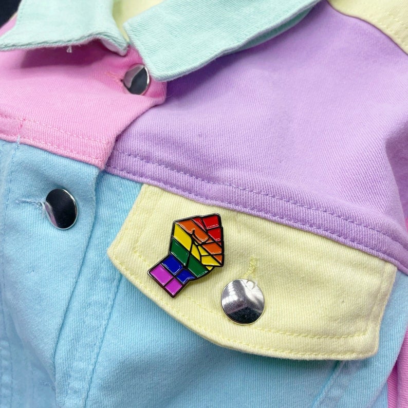 Image of LGBTQ+ Pride Flag Enamel Pin