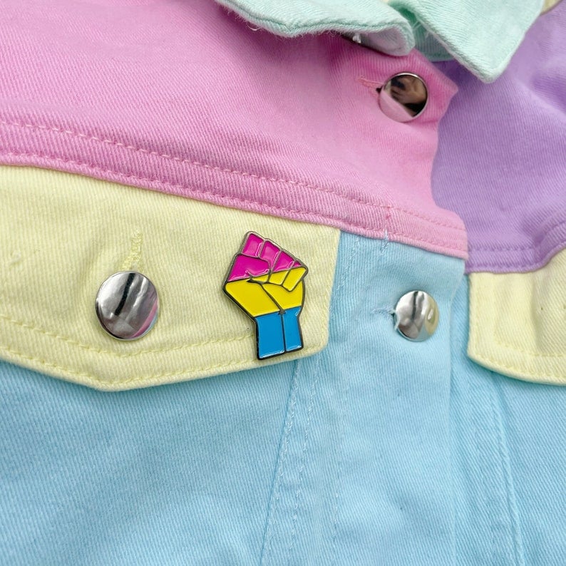 Image of Pansexual Pride Flag Enamel Pin