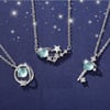 Blue glazed constellation necklace